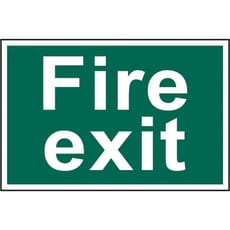 Scan Fire Exit Text Only PVC Sign