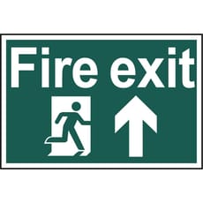 Scan Fire Exit Running Man Arrow Up Sign