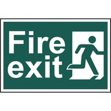Scan Fire Exit Running Man Sign