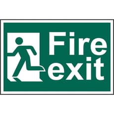 Scan Fire Exit Man Running Left PVC Sign