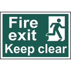 Scan Fire Exit Keep Clear Sign