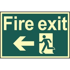 Scan Fire Exit Running Man Sign Arrow Left