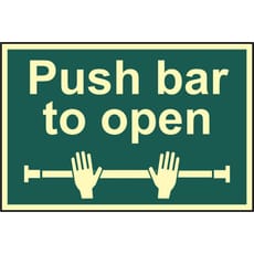 Scan Push Bar To Open Sign
