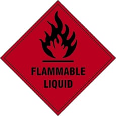Scan Flammable Liquid Sign