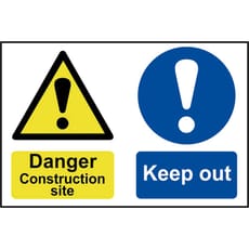 Scan Danger Contruction Site Keep Out Sign