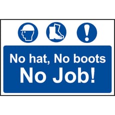 Scan No Hat, No Boots, No Job Sign