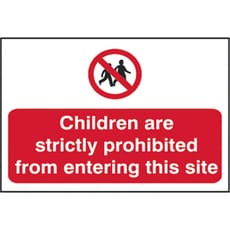 Scan Children Prohibited From Entering Site PVC Sign