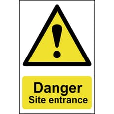 Scan Danger Site Entrance Sign