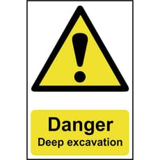 Scan Danger Deep Excavation Sign