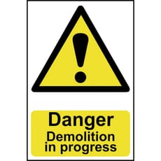 Scan Danger Demolition In Progress Sign