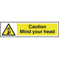 Scan Caution Mind Your Head Sign