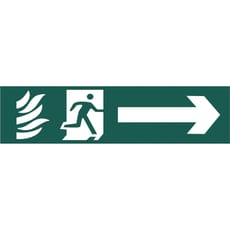 Scan Running Man Arrow Right Sign