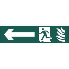 Scan Running Man Arrow Left Sign