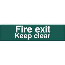 Scan Fire Exit Keep Clear Sign
