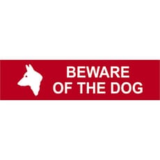 Scan Beware Of The Dog Sign