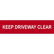 Scan Keep Driveway Clear Sign