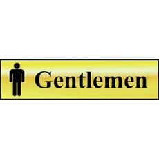 Scan Brass Effect Gentlemen Sign