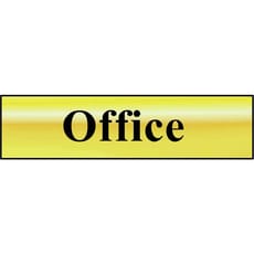 Scan Brass Effect Office Sign