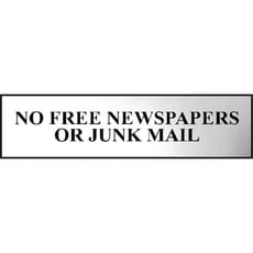 Scan Chrome Effect No Free Newspapers Or Junk Mail Sign