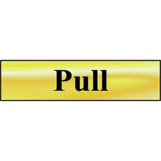 Scan Brass Effect Pull Sign