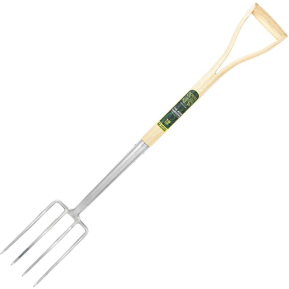 Spear & Jackson Select Stainless Steel Border Fork - 9" Head, Polypropylene Shaft, Ergonomic Handle