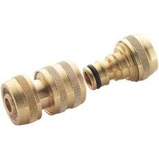 Spear and Jackson Brass Male and Female Hose Connector Set