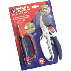Spear and Jackson Razorsharp Anvil Secateurs and Sharpener Set