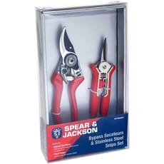 Spear and Jackson Bypass Secateurs and Mini Snips Set