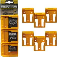 Stealth Mounts 6 Pack Battery Mounts for DeWalt 18-54V XR Tools 