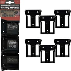 Stealth Mounts 6 Pack Battery Mounts for Milwaukee 18V M18 Batteries 