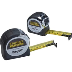 Stanley 2 Piece FatMax Chrome Tape Set
