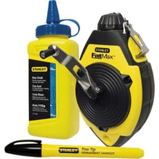 Stanley FatMax Chalk Line Reel, Chalk Refill and Marker Pen