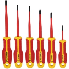 Stanley FatMax 6 Piece VDE Insulated Slotted and Pozi Screwdriver Set
