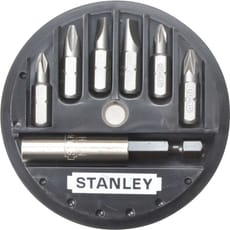 Stanley 7 Piece Slotted, Phillips and Pozi Insert Screwdriver Bit Set