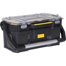 Stanley Plastic Tote Tool Box with Removeable Tool Organiser