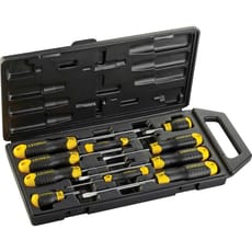 Stanley 10 Piece Cushion Grip Pozi and Slotted Screwdriver Set