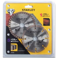 Stanley 2 Piece Diamond Cutting Disc Set Stanley 2 Piece Diamond Cutting Disc Set
