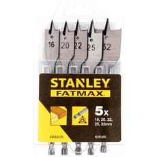 Stanley FatMax 5 Piece Flat Wood Drill Bit Set