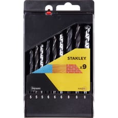 Stanley 9 Piece Masonry, Metal and Wood Drill Bit Set