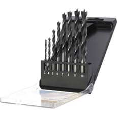 Stanley 8 Piece Brad Point Wood Drill Bit Set