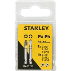 Stanley 10 Piece Pozi and Phillips Screwdriver Bit Set