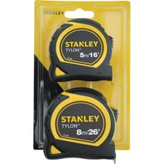 Stanley 2 Piece 5m and 8m Tylon Tape Measure Pack