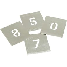 Stencils 8 Piece Zinc Number Stencil Set in Wallet