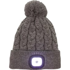 Town and Country Bobble Hat and Rechargeable LED Head Torch