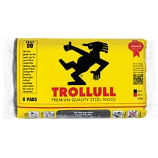 Trollull Extra Large Steel Wire Wool Pads Pack of 8
