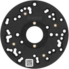 Trend UNIBASE/150 Universal Plunge Router Sub-Base 150mm For 1/4" Routers