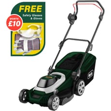 Webb WEER40RR Classic Electric Rotary Lawnmower with Rear Roller 400mm FREE Safety Glasses & Gloves Worth £10