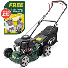 Webb WER410HP Classic Petrol Rotary Lawnmower 410mm FREE Safety Glasses, Gloves & Oil Worth £15