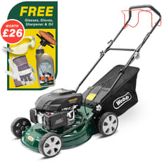 Webb WER460SP Classic Self Propelled Petrol Rotary Lawnmower 460mm FREE Glasses, Gloves, Oil & Sharpener Worth £26