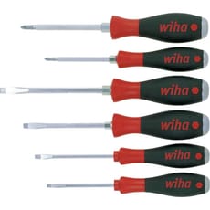 Wiha Softfinish 6 Piece Hex Bolster Slotted and Phillips Screwdriver Set